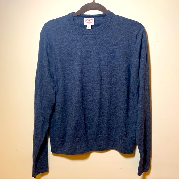 Brooks Brothers - Red Fleece Fine Merino Wool V-Neck - Picture 1 of 11